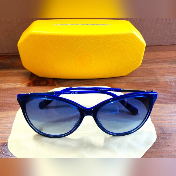 AUTH NEW Swarovski SK0309 Blue Sunglasses - Picture 2 of 10